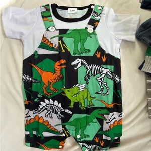 Dinosaur Print Baby Romper